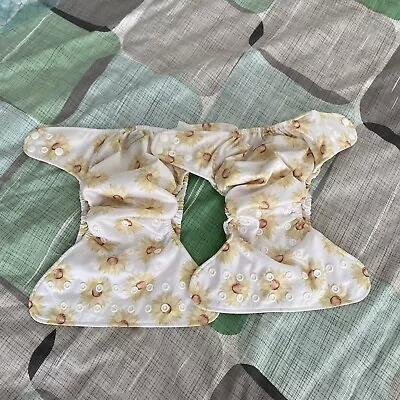 Sunflower X2 Bare & Boho Modern Cloth Nappy (MCN) Snaps OSFM VGUC Shell • $5.99