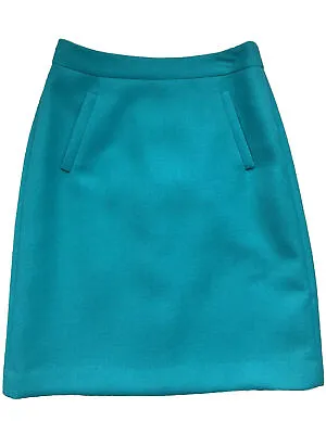 J CREW Aqua Lined WOOL PENCIL Skirt CLASSY! Smart & SASSY! Size: 2P Petite • $5.93