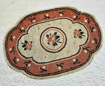 Vintage Dollhouse Miniature Needlepoint Rug Carpet 8.75 X12.5   • $19.99