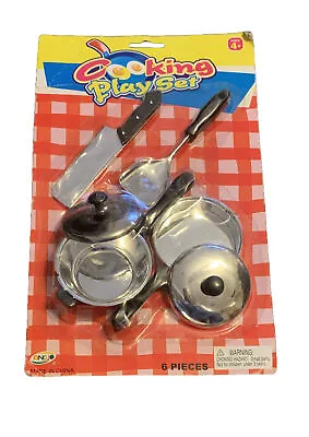 $12.99 • Buy Kitchen Playset Pots Pans Pretend Kids Toys Cookware Serving Spatula, Knife 6 Pc