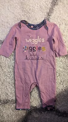 Baby Girl Clothes Mothercare Romper/Jumpsuit Purple 3-6 Months 95% Cotton • £1.99