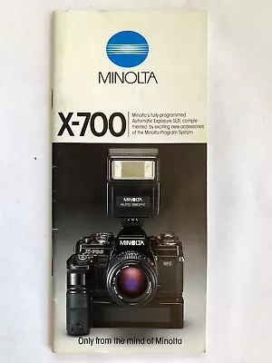 Minolta X-700 Fully-programmed Automatic Exposure SLR Manual • $7