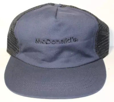 1980s Vintage McDonald's Uniform Hat Snapback Trucker Hat Cap CREST Made In USA • $24.49