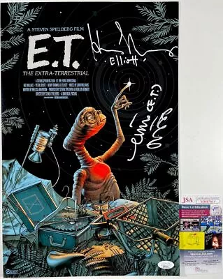 Henry Thomas & Matthew De Meritt Signed E.T. 11x17 Poster D Autograph JSA COA • $129.95