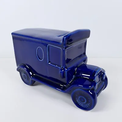 Wade Pottery Money Box Blue Unmarked Delivery Van Vintage Collectible • £19.49