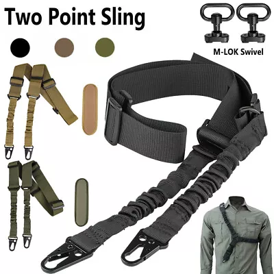 2 Point Sling QD Swivel Rifle Tactical Gun Sling Strap M-LOK MLOK Swivel Mount • $9.99