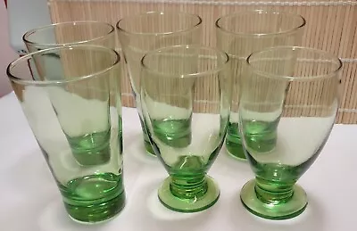 Vintage Green-Yellow Drinking Glasses • $15