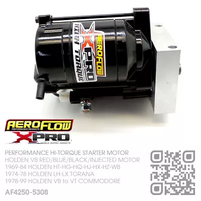  Aeroflow Starter Motor V8 Injected 304/355 [holden Vn-vp-vq-vr-vs-vt Commodore] • $333.66