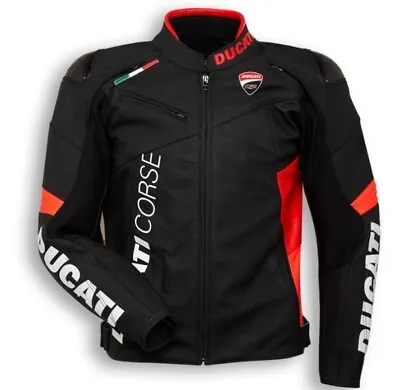 Ducati Couse Motorcycle MotoGp Motorbike Racing Rider Cowhide Leather Jacket. • $199