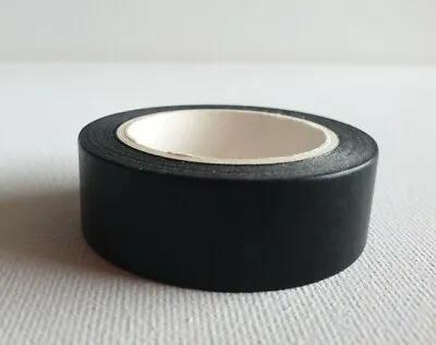 $5.50 • Buy SOLID BLACK Washi Tape 15mm X 10M Journal Masking Adhesive Craft Decorative Bujo