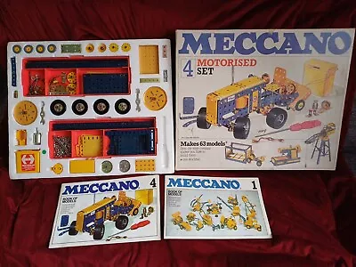 Meccano Motorised Construction Set 4 Boxed 1978 07504 2 Books Read Description  • £49.99