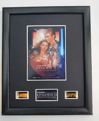 £24.99 • Buy Star Wars Ep II Movie Gift 35mm Film Cell Display 10x8 Framed Wall Art