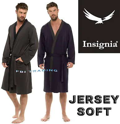 Mens Dressing Gown Jersey Lightweight Summer  Robe Wrap Holiday • £14.95