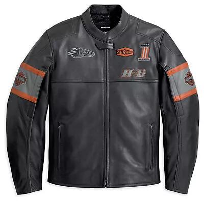 Harley Davidson Screaming Eagle Men's Motorcycle Motorbike Real Leather Jacket • $148