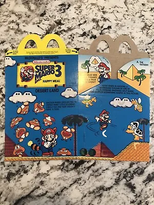 $19.95 • Buy Vintage 1990 Rare Mcdonalds Happy Meal Super Mario Bros 3 Box Desert Land