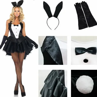 Hot Women Lingerie Bunny Bodysuit PlayBoy Halloween Cosplay Costume Club Party • £21.59