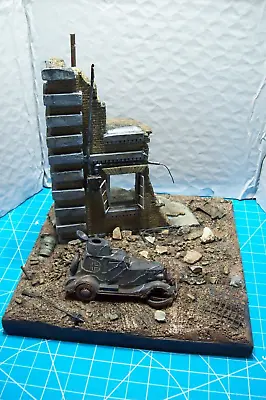 Ruined Building Diorama 1/35 Scale W/ruined BA-20 Converted Russian Armored Car • $150