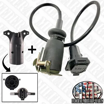 12 Pin Military Humvee To 4 Pin Civilian Trailer Power Cable (d) To M998 Harness • $189