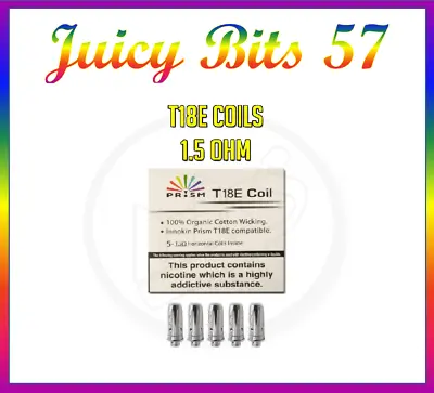 Innokin | T18 E ( T18E ) & T22 E Coils | 1.5 Ohm | Pack Of 5 • £5.99