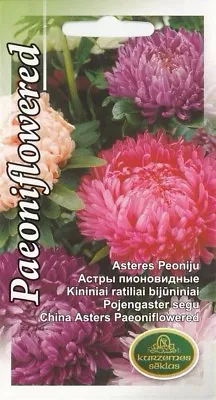 £1.89 • Buy Flower Seeds Aster Peony For Cut Cutting Bedding Garden Pictorial Packet Mix UK