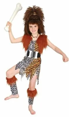 £16.99 • Buy Cave Girl Or Boy Costume & Wig Fancy Dress Book Day