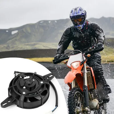Motorcycle ATV Oil Cooler Engine Electric Radiator Water Radiator Cooling Fan • $26.30