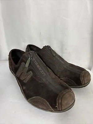 MERRELL Arabesque Women's Size 6 Brown Leather & Suede Zipper Flats Shoes J76058 • $29.99