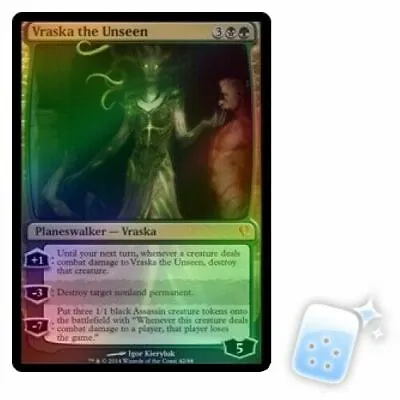 4XFOIL Vraska The Unseen - Gold Duel Decks Jace Vs Vraska Mtg Magic • $4.56