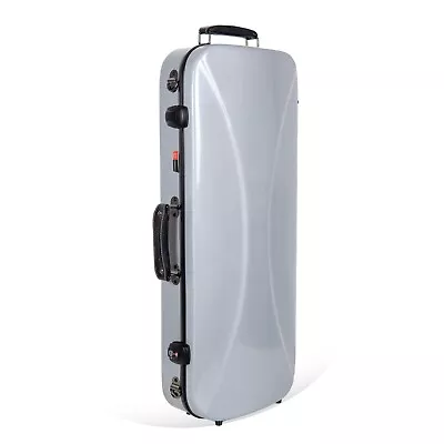 Crossrock Fiberglass Double Violin Case - Two 4/4 Violin Backpack Straps • $293.99