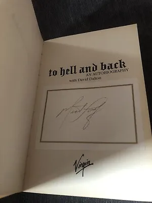 To Hell And Back RARE Signed Copy Sticker Proof Meat Loaf  Autograph Ottakers • £135