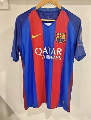 $110 • Buy Neymar Jr 16/17 Barcelona UCL Home Jersey Large (brand New)