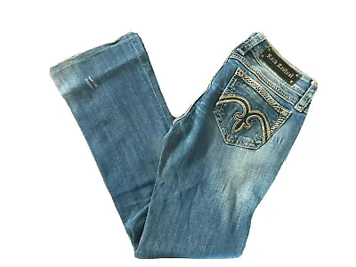 $39.99 • Buy Rock Revival 30 X 32 Alanis Boot Embroidered Medium Wash Stretch Denim Jeans