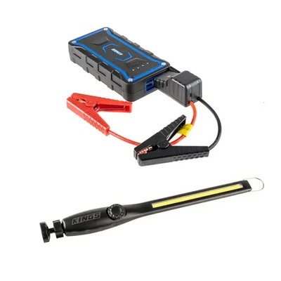 $109.90 • Buy Kings 1000A Jump Starter Charger Power Bank + Rechargeable LED Worklight Camping