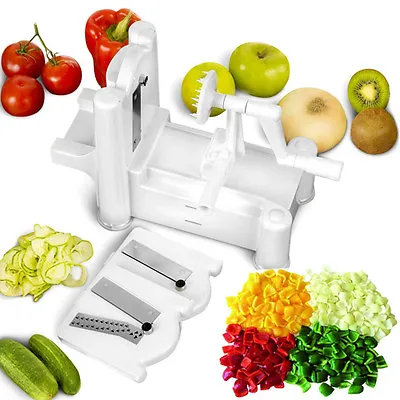 Spiral Slicer Cutter Chopper Spiralizer Shred For Vegetable Fruit Twister Peeler • £9.95