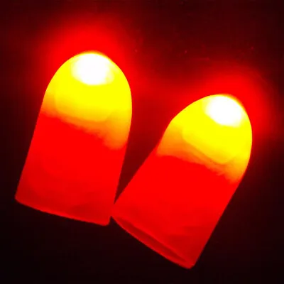 Led Flashing Finger Thumbs Light Party Halloween Kids Adults Trick Prop • £5.18