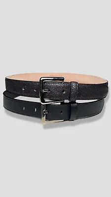 Maison Margiela Black Leather Two-Attached-Belt Belt Sz 75 • $300