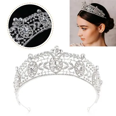 £3.59 • Buy Bridal Women Diamante Crystal Prom Wedding Crown Tiara Headband Hair