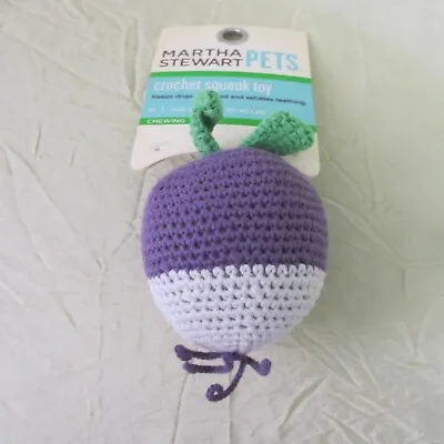 4  Crochet TURNIP Martha Stewart KNIT Dog Squeaky Toy Play Vegan New Gift Pet • $22.99