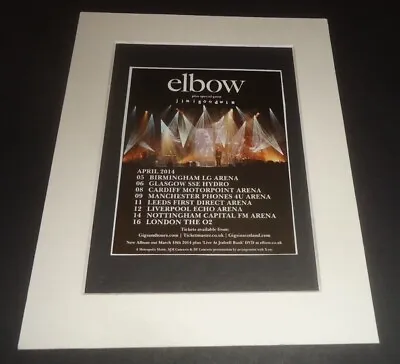 £7.50 • Buy ELBOW 2014 Tour-Mounted Original Advert