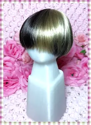 BJD 1/4 Doll Mini Super Dollfie MSD Two Tone Mix Color Black Blonde Short Wig 8  • $21.56