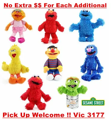 Sesame Street Elmo Zoe Bert Kids Child Plush Dolls Soft Bear Stuffed Play Toys • $16.95