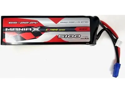 £128.76 • Buy 6S 22.2V 5100mah 55C ManiaX  Lipo Battery Pack MX5100-6S-55
