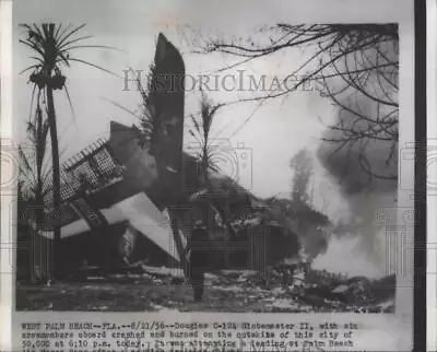 1956 Press Photo Douglas C-124 Globemaster IIcrashed And Burned On Florida • $19.99