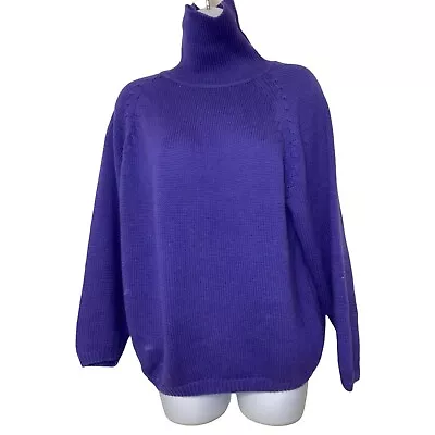 $32 • Buy VTG Cambridge Dry Goods Company Purple Turtleneck Sweater