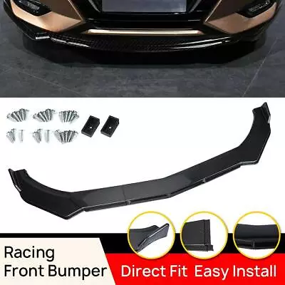 For Hyundai Veloster Hatch 2012-2021 Front Bumper Lip Carbon Fiber Kit Spoiler • $55.99