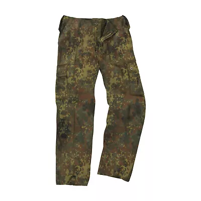 Army Trouser German Military Style M65 Combat Cargo Flecktarn Camo Pant New • $24.89