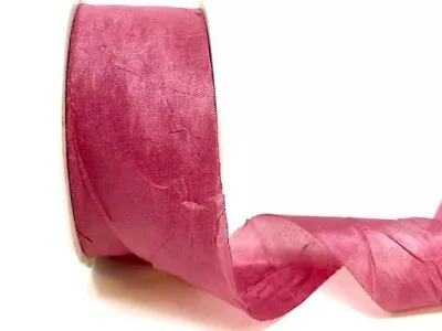 £2.65 • Buy 1m X 38mm Bertie’s Bows Dark Rose  Silky Crush