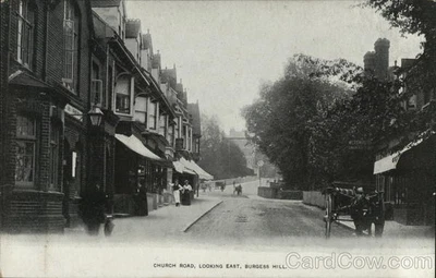£9.93 • Buy Sussex England Burgess Hill Church Road Looking East Postcard Vintage Post Card