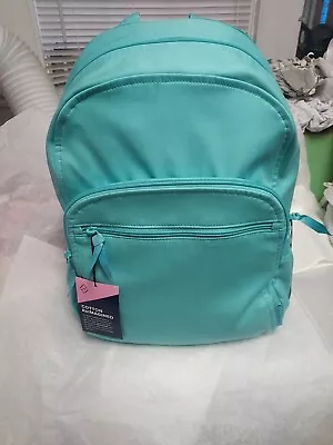 Vera Bradley Campus Backpack Microfiber Laptop In Turquoise New • $49.95