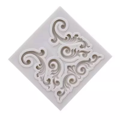 £2.93 • Buy Silicone Fondant Mould Relief Baroque Cake Border Flower Lace Sugar Icing LA